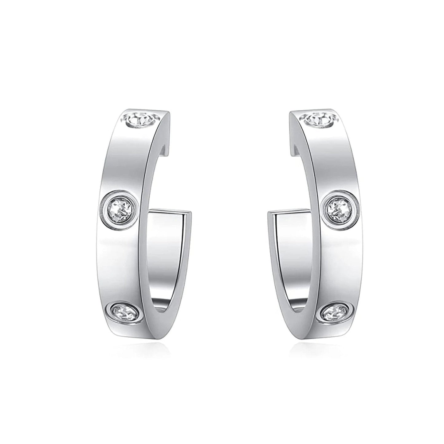 CRYSTAL HOOP EARRINGS