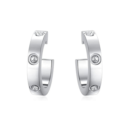 CRYSTAL HOOP EARRINGS