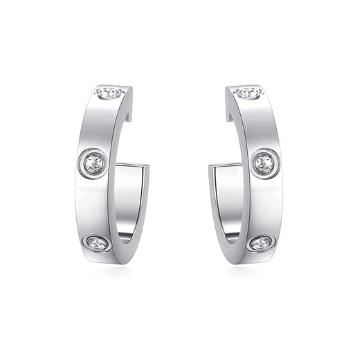 CRYSTAL HOOP EARRINGS