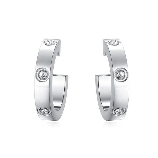 CRYSTAL HOOP EARRINGS