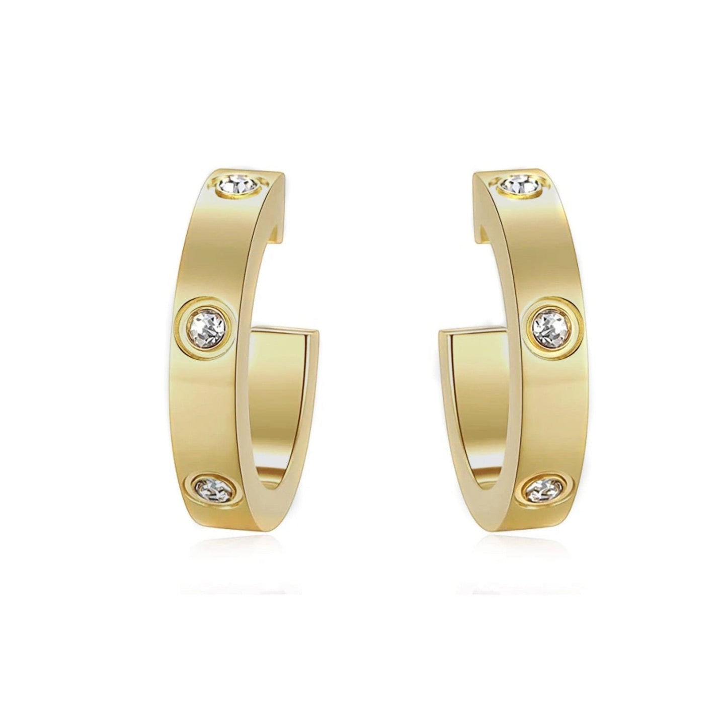 CRYSTAL HOOP EARRINGS