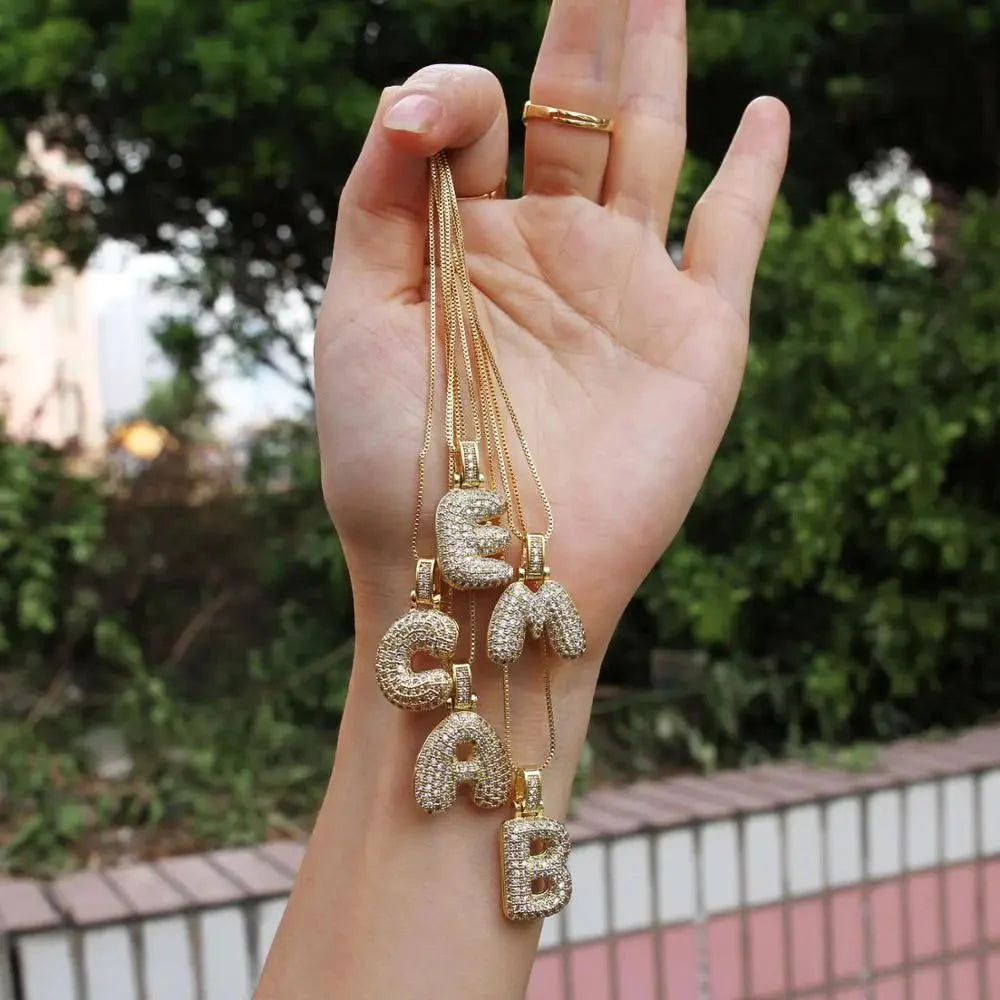 INITIAL BUBBLE NECKLACE