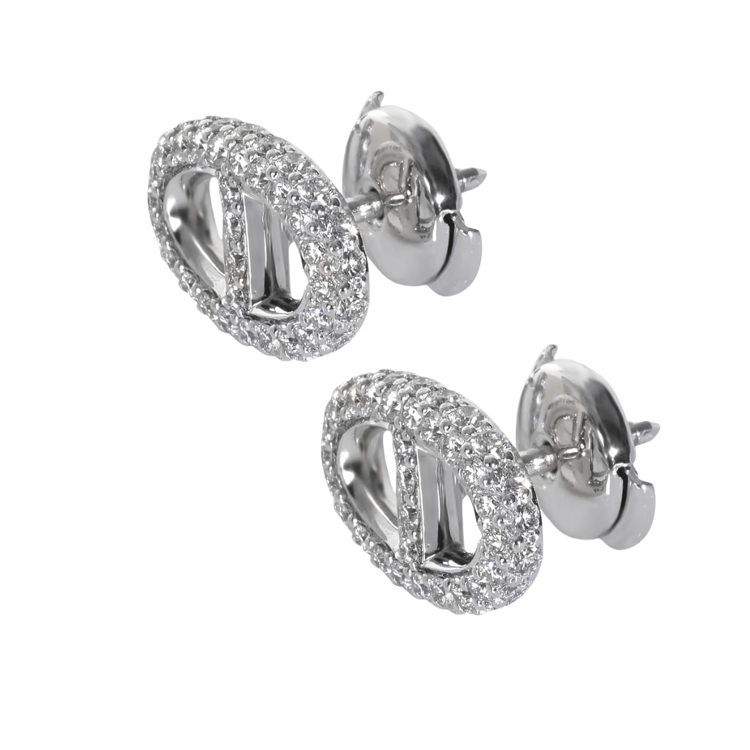 OVAL CRYSTAL EARRINGS