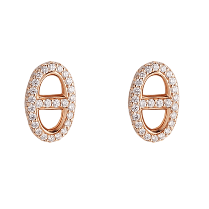 OVAL CRYSTAL EARRINGS