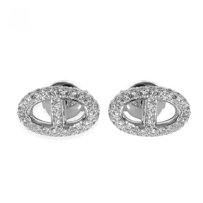 OVAL CRYSTAL EARRINGS